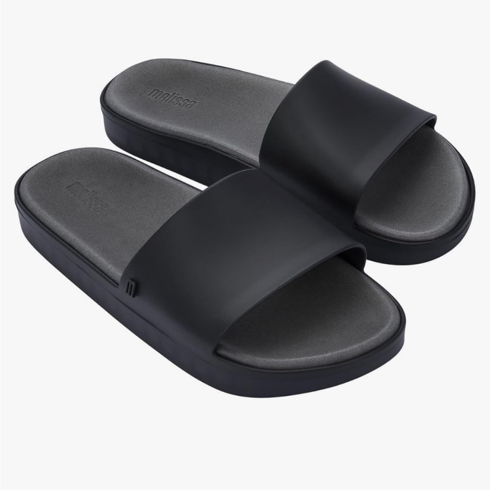 NWT Melissa Black Slide Sandals